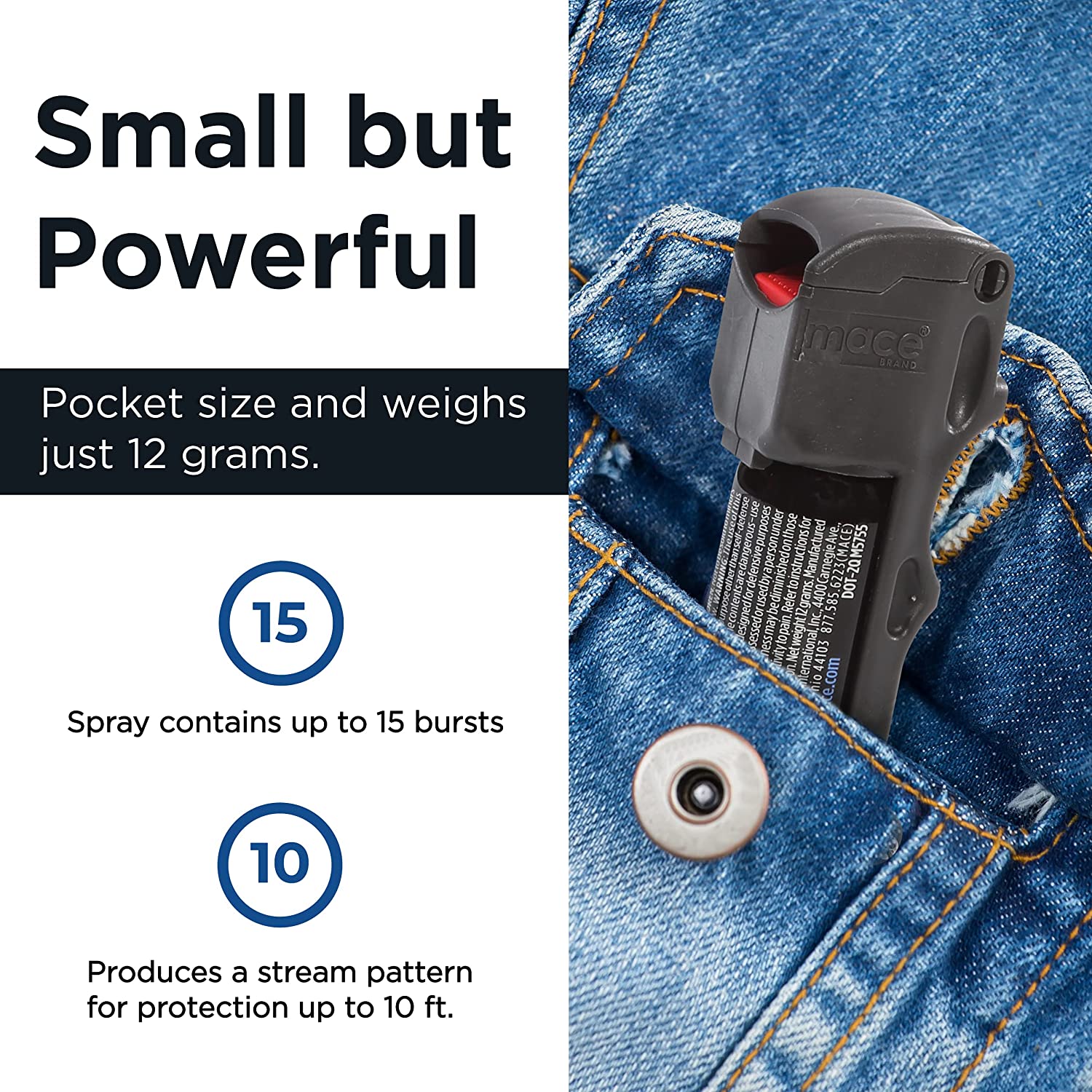Mace Triple Action Pocket Keychain Pepper Spray 12g - Image 7
