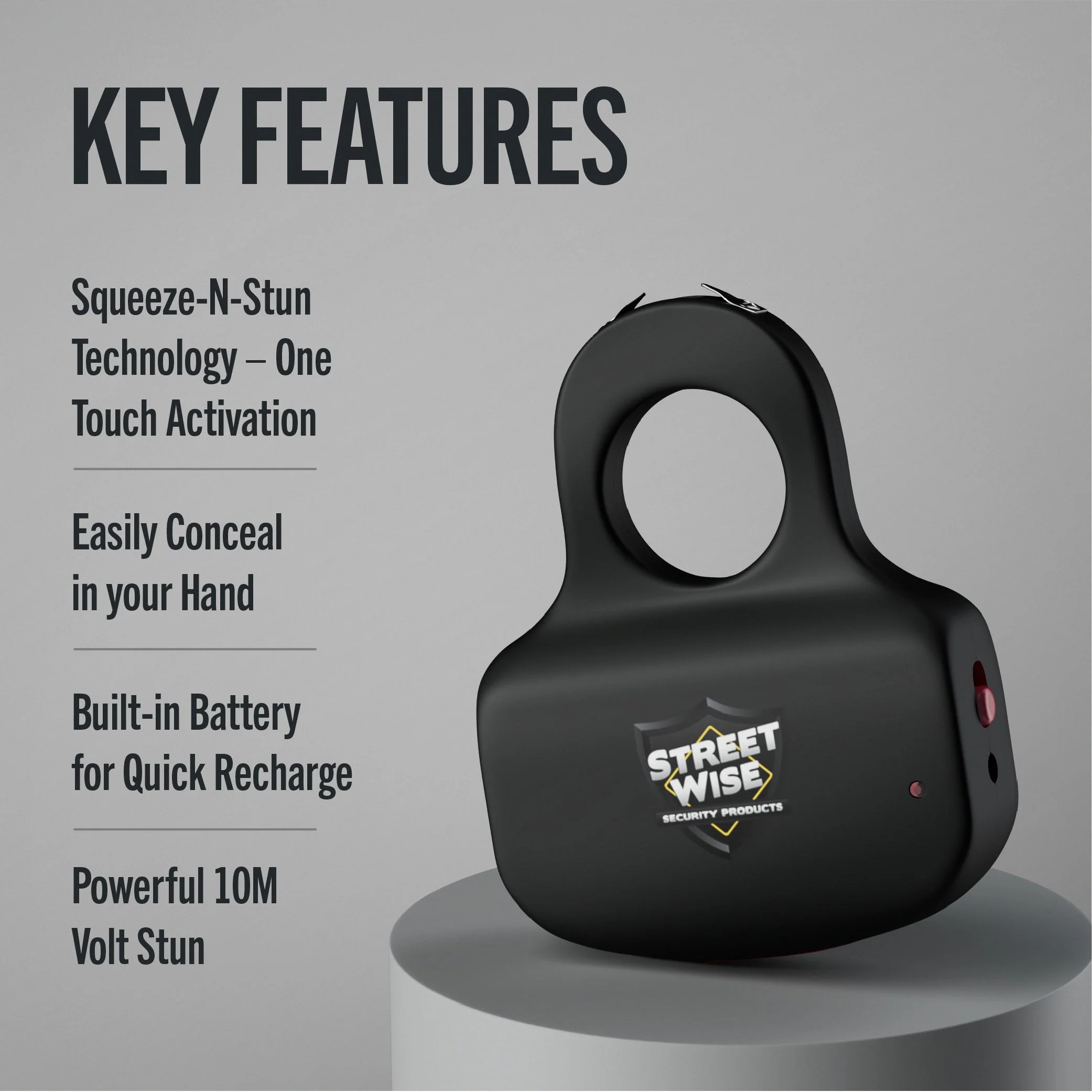 Streetwise Sting Ring Rechargeable Stun Gun 18M - Image 7