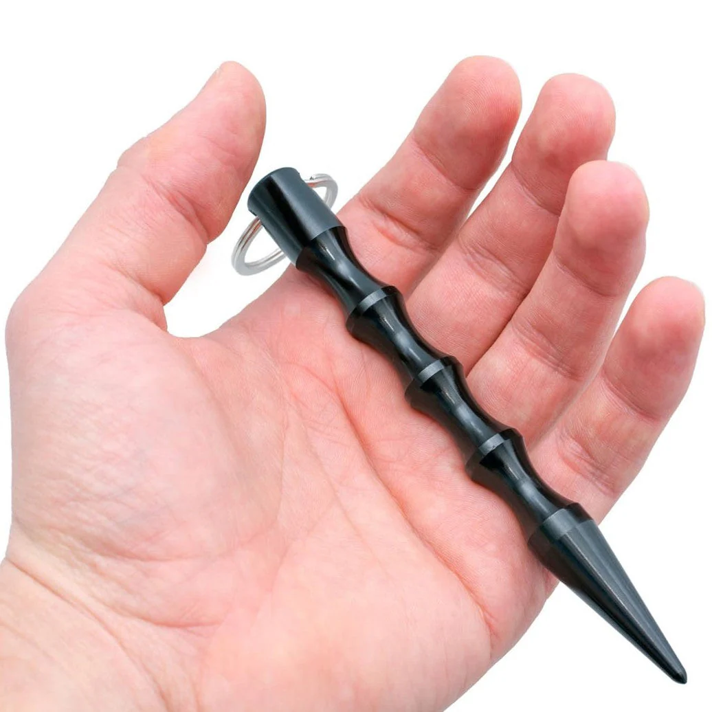 WeaponTek Tactical Pointed Tip Grooved Grip Kubotan 5.5" - Image 3
